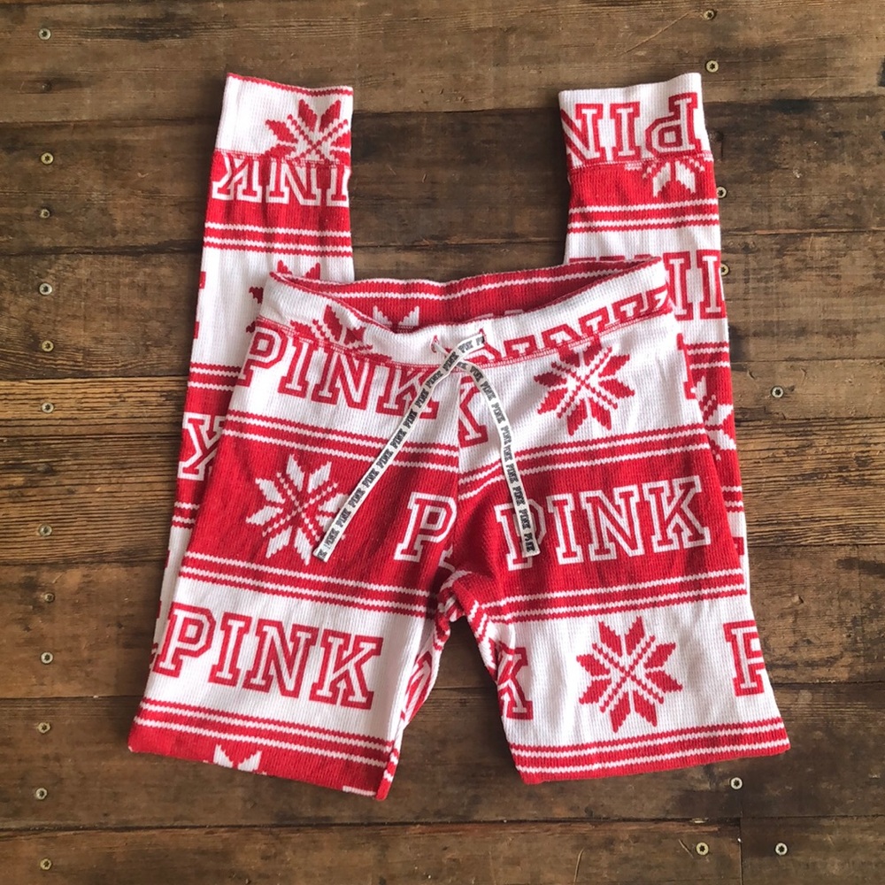 Victoria’s Secret Pink Holiday Print PJ Bottoms